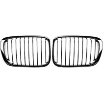 BMW 3-Serie E46 Sedan 98-01 Enkelribbad Blanksvart Sportgrill Performance-Look DIEDERICHS